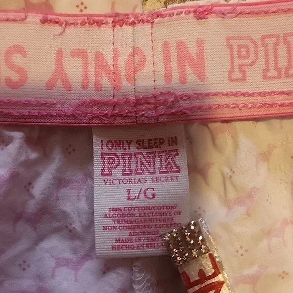 Y2K Pink VS All This And Brains Too Sleeper Pants. Size: L - Picture 4 of 15